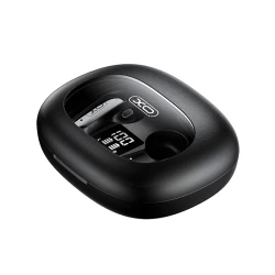 Bluetooth ακουστικά handsfree ear hook με θήκη φόρτισης, LED οθόνη, Bluetooth 6.0, USB-C και IPX4 σε μαύρο χρώμα