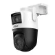 Wi-Fi και PoE κάμερα με διπλό φακό 3MP+3MP με λειτουργία Pan/Tilt και αδιάβροχο περίβλημα, ιδανική για εξωτερικούς χώρους.