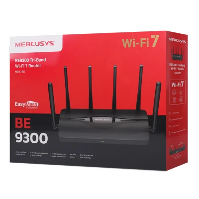 Router Mercusys MR47BE BE9300 tri-band Wi-Fi 7 με 4 θύρες 2.5Gbps και 6 εξωτερικές κεραίες