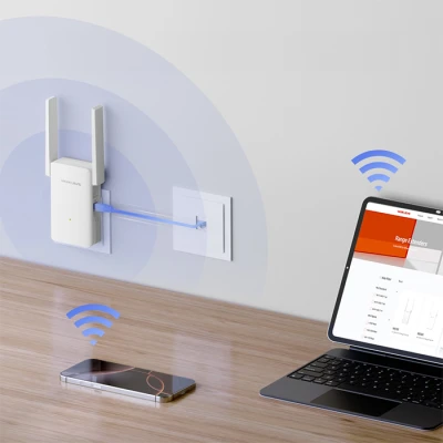 Ενισχυτής σήματος Wi-Fi 6 Mercusys ME80X AX3000 dual band με δύο εξωτερικές κεραίες και θύρα Gigabit Ethernet