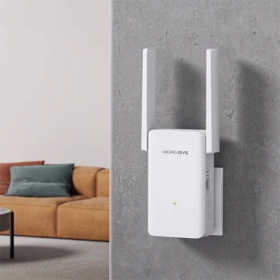 Ενισχυτής σήματος Wi-Fi 6 Mercusys ME80X AX3000 dual band με δύο εξωτερικές κεραίες και θύρα Gigabit Ethernet