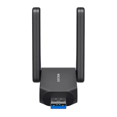 Ασύρματος αντάπτορας Adapter USB Wi-Fi 7 BE6500 με 2 εξωτερικές high-power κεραίες και σύνδεση USB 3.0