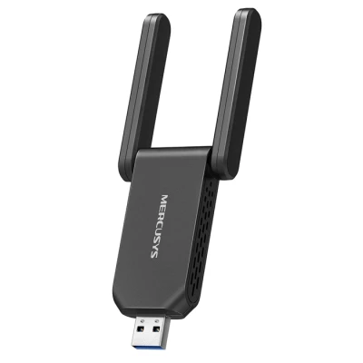 Ασύρματος αντάπτορας Adapter USB Wi-Fi 7 BE6500 με 2 εξωτερικές high-power κεραίες και σύνδεση USB 3.0