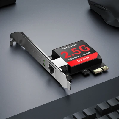 Κάρτα δικτύου PCIe 2.5 Gigabit Mercusys MA310E με θύρα RJ45, Wake-on-LAN και στήριγμα low-profile