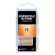 Μπαταρία ακουστικών βαρηκοΐας Duracell ActivAir 13 1.45V zinc-air σε blister 6 τεμαχίων