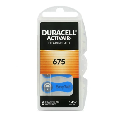 Μπαταρία ακουστικού βαρηκοΐας Duracell ActivAir 675 PR44 1.45V zinc-air σε blister 6 τεμαχίων