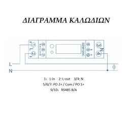 Ψηφιακός μετρητής ενέργειας EASTRON SDM-120M μονοφασικός με επικοινωνια RS485 εώς 32A