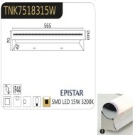 Led φωτιστικό μπάνιου επίτοιχο 15W 3200k θερμό λευκό φως στεγανό IP44 Led φωτιστικό μπάνιου επίτοιχο 15W 3200k θερμό λευκό φως στεγανό IP44