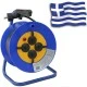 Μπαλαντέζα-καρούλι πλαστικό με καλώδιο 20μ 3x1,5mm 4 πρίζες σούκο, λυχνία και πώμα ασφαλείας