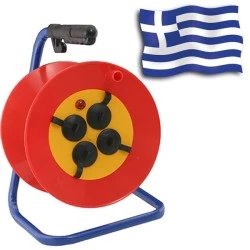 Μπαλαντέζα χωρίς καλώδιο με 4 πρίζες σούκο, λυχνία και πώμα ασφαλείας από πλαστικό
