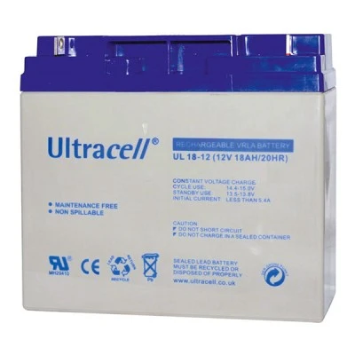Μπαταρία μολύβδου ULTRACELL 12V 18Ah τύπος terminal F3 181.5x77x167.5mm Μπαταρία μολύβδου ULTRACELL 12V 18Ah τύπος terminal F3 181.5x77x167.5mm