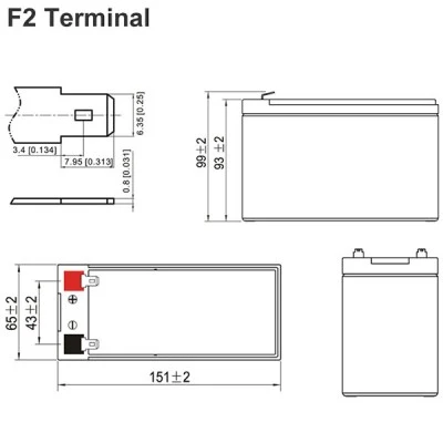 Μπαταρία μολύβδου ULTRACELL 12V 9Ah τύπος terminal F2 151x65x93.5