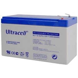 Μπαταρία μολύβδου ULTRACELL 12V 7.2Ah τύπος terminal F2 151x65x93.5
