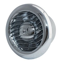 Εξαεριστήρας μπάνιου Φ100mm 18W χρωμίου στρόγγυλος σειρά ММV WAVE 220V 110 m³/h 39dB