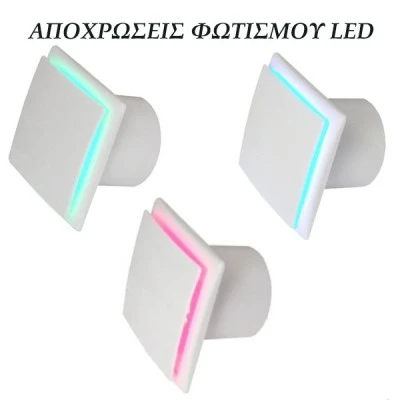 Εξαεριστήρας μπάνιου με led πράσινο φωτισμό περιμετρικά Φ100mm 11W σειρά OK 100 230V 95 m³/h 41dB Εξαεριστήρας μπάνιου με led πράσινο φωτισμό περιμετρικά Φ100mm 11W σειρά OK 100 230V 95 m³/h 41dB
