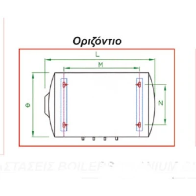 ΘΕΡΜΟΣΙΦΩΝΑΣ ΑΠΛΟΣ TITANIUM GLASS 80L 4000W ΔΙΑΣΤΑΣΕΙΣ Ø450 780Χ500X260.