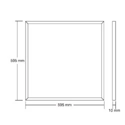 Φωτιστικό LED slim panel OXO 48W 230V 4000k ενδιάμεσο λευκό φως 3900lm δέσμης 120° στεγανό IP44