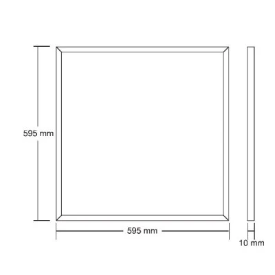 Φωτιστικό LED slim panel OXO 48W 230V 4000k ενδιάμεσο λευκό φως 3900lm δέσμης 120° στεγανό IP44