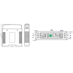 Τροφοδοτικό ράγας 20W 12V MDIN-20-12