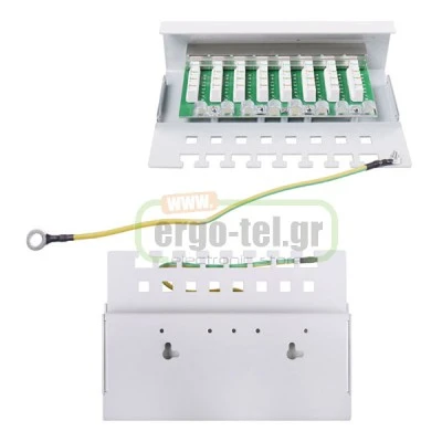 PATCH PANEL GOOBAY 93047 ΚΑΤΗΓΟΡΙΑΣ CAT 6 STP 8 ΘΥΡΩΝ ΣΕ ΓΚΡΙ ΧΡΩΜΑ