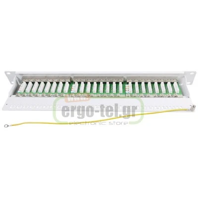 PATCH PANEL GOOBAY 90855 ΚΑΤΗΓΟΡΙΑΣ CAT 6A STP 24 ΘΥΡΩΝ ΣΕ ΓΚΡΙ ΧΡΩΜΑ