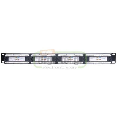 PATCH PANEL GOOBAY 93866 ΚΑΤΗΓΟΡΙΑΣ CAT 6 UTP 24 ΘΥΡΩΝ ΣΕ ΜΑΥΡΟ ΧΡΩΜΑ