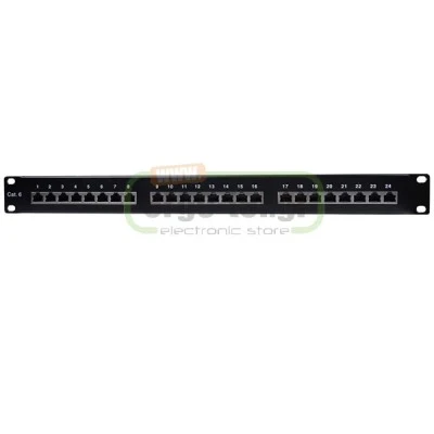 PATCH PANEL GOOBAY 93048 ΚΑΤΗΓΟΡΙΑΣ CAT 6 STP 24 ΘΥΡΩΝ ΣΕ ΜΑΥΡΟ ΧΡΩΜΑ