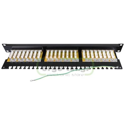 PATCH PANEL GOOBAY 93048 ΚΑΤΗΓΟΡΙΑΣ CAT 6 STP 24 ΘΥΡΩΝ ΣΕ ΜΑΥΡΟ ΧΡΩΜΑ