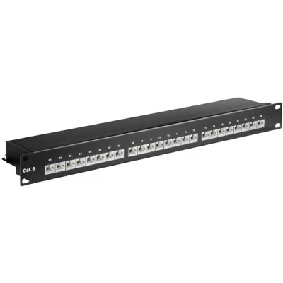 PATCH PANEL GOOBAY 93048 ΚΑΤΗΓΟΡΙΑΣ CAT 6 STP 24 ΘΥΡΩΝ ΣΕ ΜΑΥΡΟ ΧΡΩΜΑ