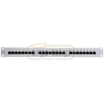 PATCH PANEL GOOBAY 94036 ΚΑΤΗΓΟΡΙΑΣ CAT 6 STP 24 ΘΥΡΩΝ ΣΕ ΓΚΡΙ ΧΡΩΜΑ