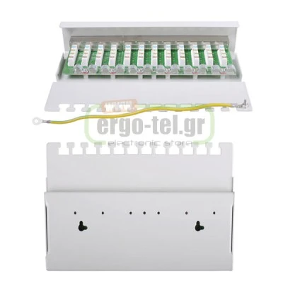 PATCH PANEL GOOBAY 93041 ΚΑΤΗΓΟΡΙΑΣ CAT 5e STP 12 ΘΥΡΩΝ ΣΕ ΓΚΡΙ ΧΡΩΜΑ