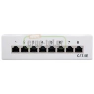 PATCH PANEL GOOBAY 68882 ΚΑΤΗΓΟΡΙΑΣ CAT 5e 8 ΘΥΡΩΝ ΣΕ ΓΚΡΙ ΧΡΩΜΑ