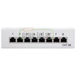 PATCH PANEL GOOBAY 68882 ΚΑΤΗΓΟΡΙΑΣ CAT 5e 8 ΘΥΡΩΝ ΣΕ ΓΚΡΙ ΧΡΩΜΑ