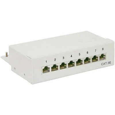 PATCH PANEL GOOBAY 68882 ΚΑΤΗΓΟΡΙΑΣ CAT 5e 8 ΘΥΡΩΝ ΣΕ ΓΚΡΙ ΧΡΩΜΑ