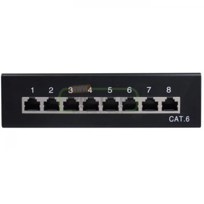 Patch panel GOOBAY 96105 κατηγορίας CAT 6 STP 8 θυρών σε μαύρο χρώμα Patch panel GOOBAY 96105 κατηγορίας CAT 6 STP 8 θυρών σε μαύρο χρώμα