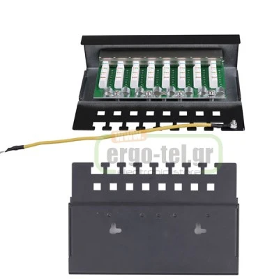 Patch panel GOOBAY 96105 κατηγορίας CAT 6 STP 8 θυρών σε μαύρο χρώμα Patch panel GOOBAY 96105 κατηγορίας CAT 6 STP 8 θυρών σε μαύρο χρώμα