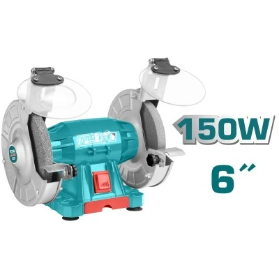 Δίδυμος τροχός TOTAL TBG15015 150W 230V 50Hz με 2950rpm/min στροφές και πέτρα Φ150mm