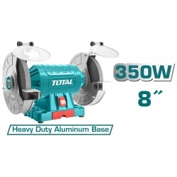 Δίδυμος τροχός TOTAL TBG35020 350W 230V 2950rpm/min με πέτρα Φ200mm Δίδυμος τροχός TOTAL TBG35020 350W 230V 2950rpm/min με πέτρα Φ200mm