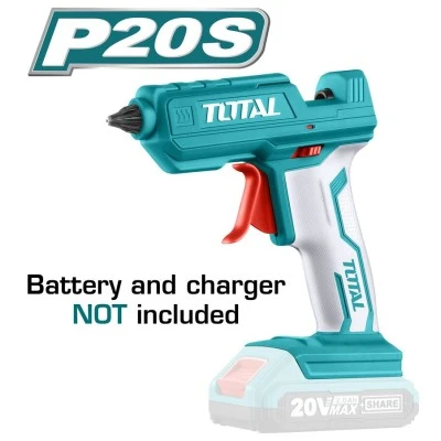Πιστόλι κόλλας μπαταρίας λιθίου TOTAL TGGLI2001 100W 20V με χρόνο προθέρμανσης 60sec