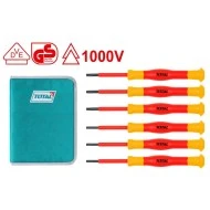 Σετ κατσαβίδια ηλεκτρονικών TOTAL THKIPSD0601 1000V VDE 6 τεμάχια