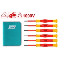 Σετ κατσαβίδια ηλεκτρονικών TOTAL THKIPSD0601 1000V VDE 6 τεμάχια