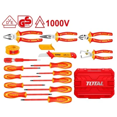 Κασετίνα εργαλείων χειρός TOTAL THKITH1601 1000V VDE 16 τεμάχια Κασετίνα εργαλείων χειρός TOTAL THKITH1601 1000V VDE 16 τεμάχια