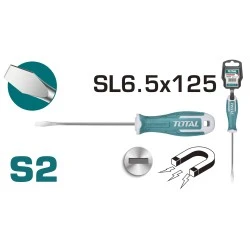 Μαγνητικό κατσαβίδι ίσιο TOTAL THT266125 SL 6.5X125mm