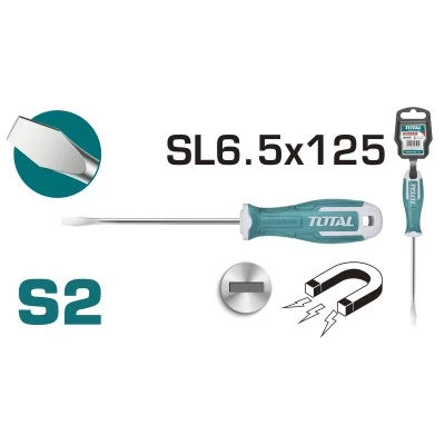 Μαγνητικό κατσαβίδι ίσιο TOTAL THT266125 SL 6.5X125mm