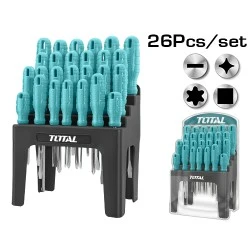 Σετ κατσαβίδια TOTAL THTDC252601 26 τεμάχια σε εκθετήριο πάγκου