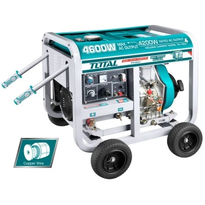 Ηλεκτρογεννήτρια TOTAL DIESEL TP446001 4600W 50-180A μονοφασική με ηλεκτροσυγκόλληση Ηλεκτρογεννήτρια TOTAL DIESEL TP446001 4600W 50-180A μονοφασική με ηλεκτροσυγκόλληση