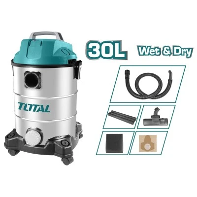 Σκούπα ξηράς & υγρής αναρρόφησης TOTAL TVC13301 1300W 230V 50Hz με inox κάδο 30Lit Σκούπα ξηράς & υγρής αναρρόφησης TOTAL TVC13301 1300W 230V 50Hz με inox κάδο 30Lit