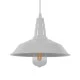 GloboStar® RAY 01044 Vintage Industrial Κρεμαστό Φωτιστικό Οροφής Μονόφωτο 1 x E27 Λευκό Μεταλλικό Καμπάνα Φ26 x Y25cm