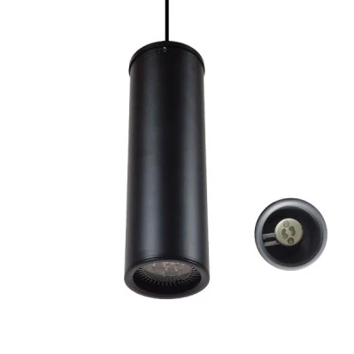 Μοντέρνο κρεμαστό φωτιστικό CANNON Spot Gu10 AC 220-240V μονόφωτο μεταλλικό σε μαύρο χρώμα