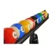 GloboStar® BILLIARD SERIES 01280 Vintage Κρεμαστό Φωτιστικό Φιγούρα Τρίφωτο 3 x E27 IP20 Mαύρο Μέταλλο με Μελί Γυαλί - Μ96 x Π25 x Υ30cm